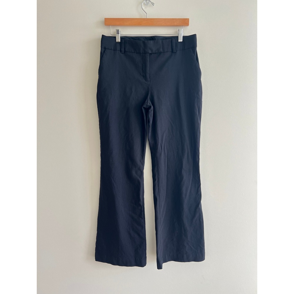 Express‎ Correspondent Pants Womens 10R Navy Blue Flare Stretch Dress Trousers